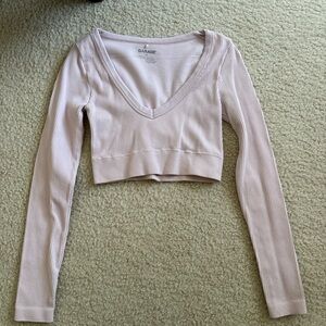 Garage Women's Light Pink V-Neck Crop Top